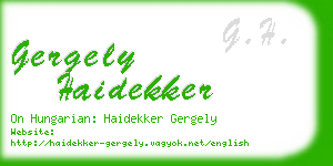 gergely haidekker business card